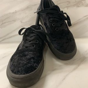 Vans Luxe Old Skool Black Velvet Shoes